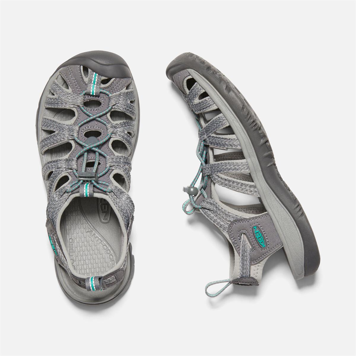 Keen Whisper Sandale für Damen medium grey/peacock green