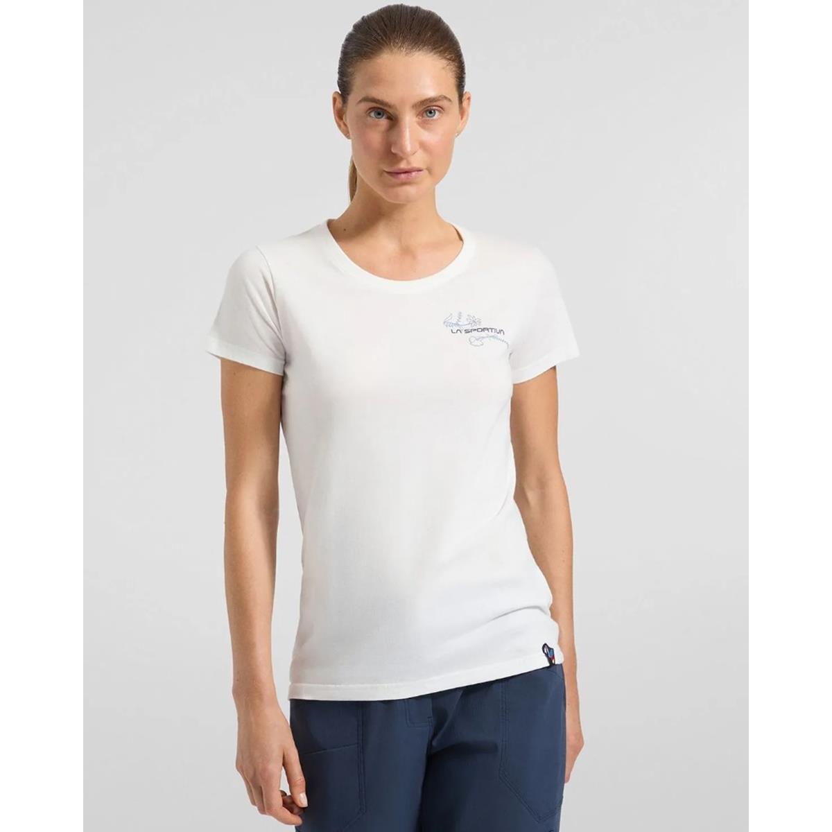 La Sportiva Climb Flower T-Shirt Damen chalk/limestone