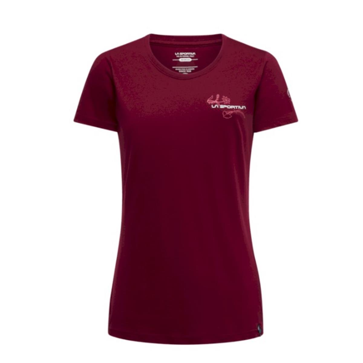 La Sportiva Climb Flower T-Shirt W redwood/azalea