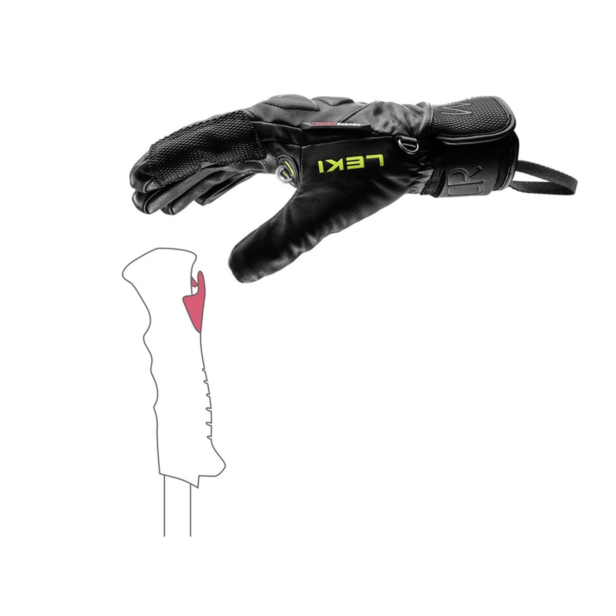 Leki WCR Venom Speed 3D black-ice lemon
