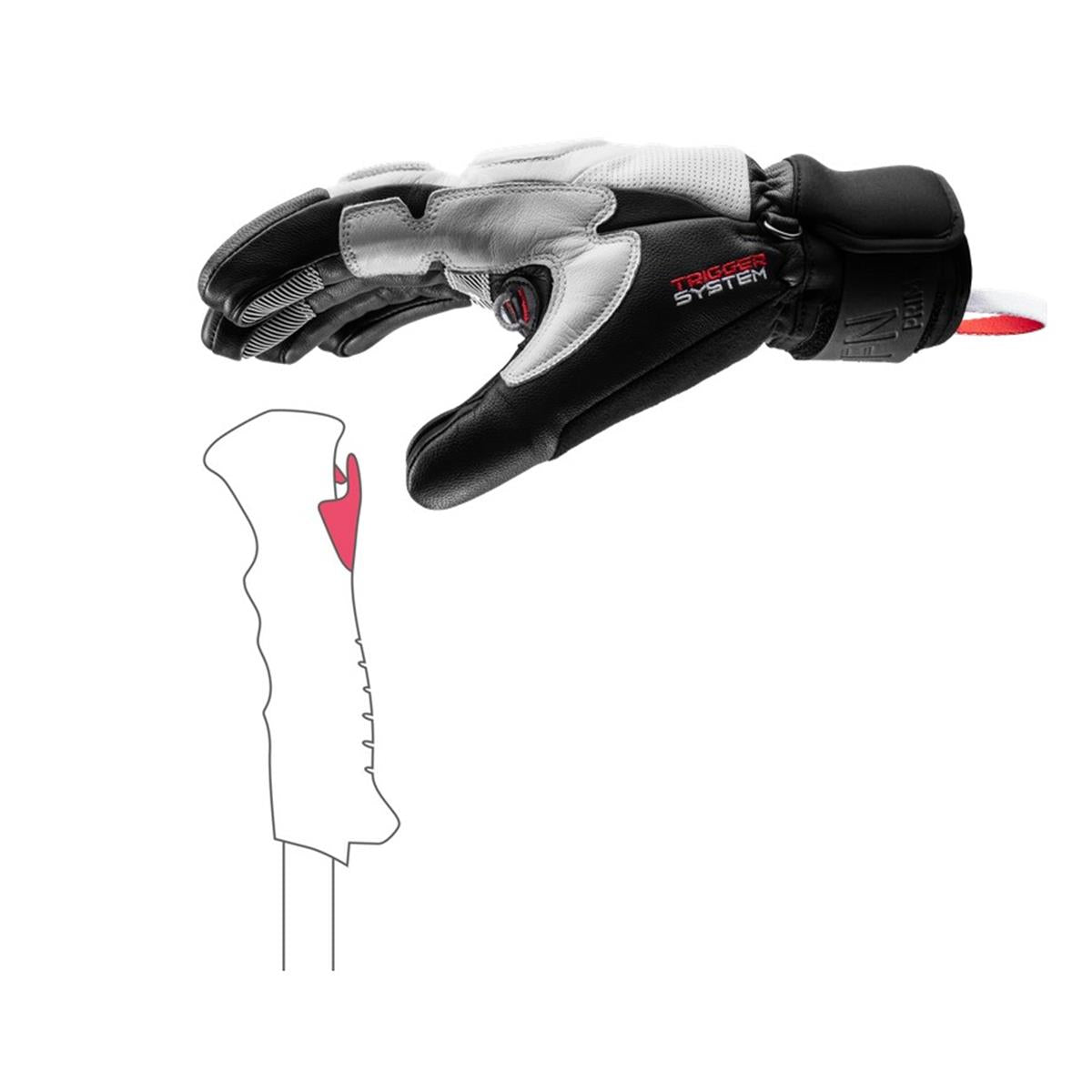 Leki Griffin Prime 3D white-black-graphite