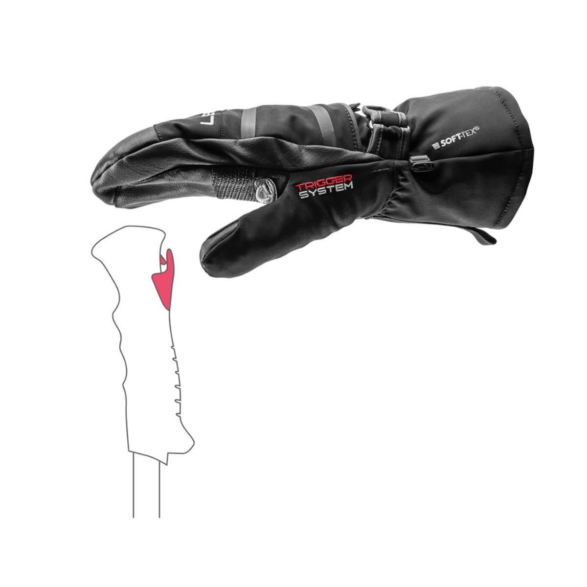 Leki Detext XT 3D Mitt black