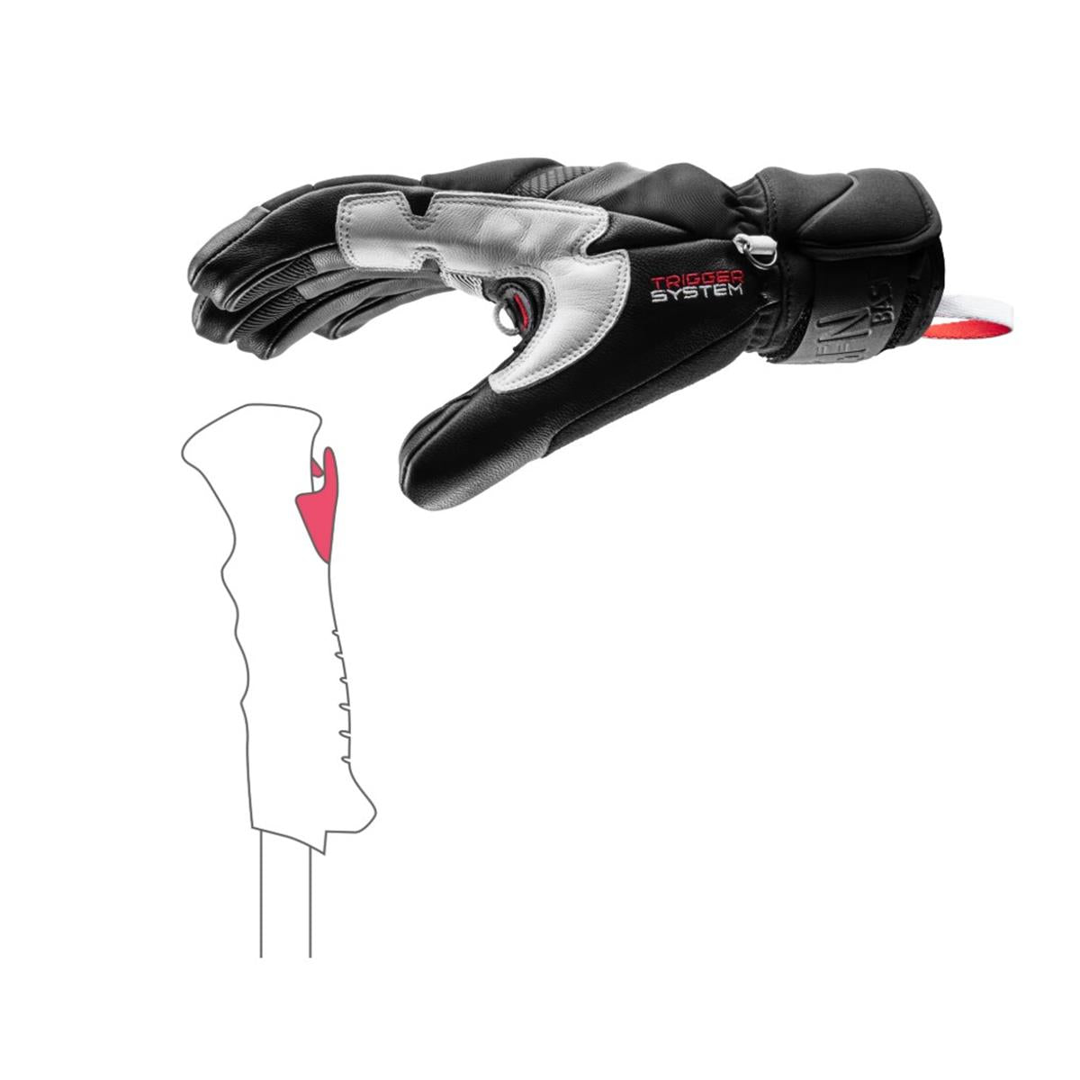Leki Handschuhe Griffin Base 3D Schwarz