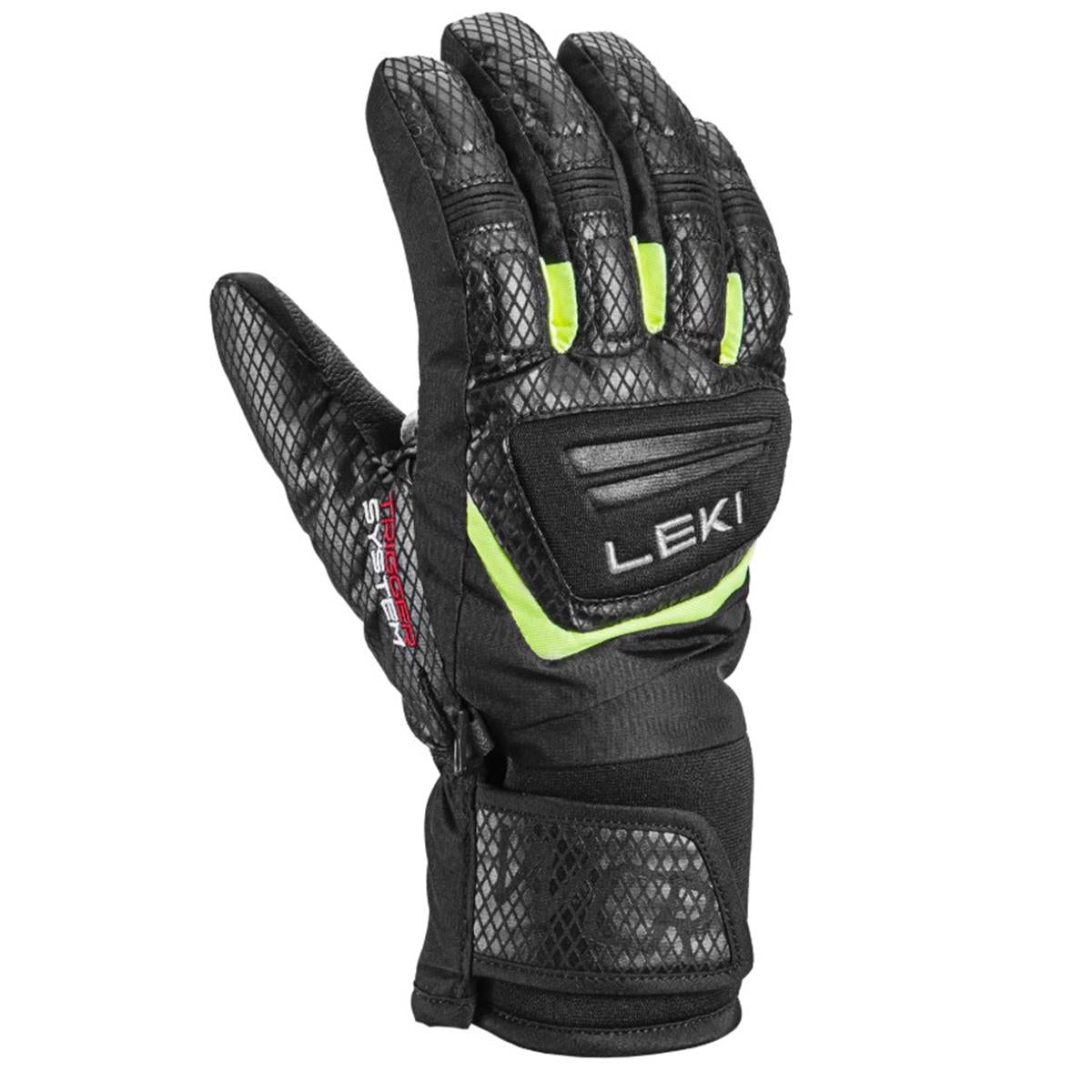 LEKI WCR TEAM 3D JUNIOR - black-ice lemon