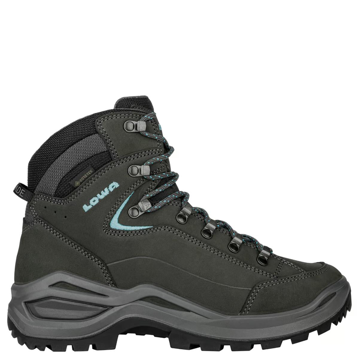 Lowa Damen Trekkingschuhe Renegade Evo GTX MID Ws S Asphalt/ Türkis