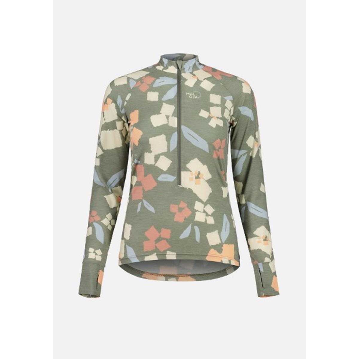 Maloja TraunseeM. Midlayer Damen Frosty Green Maxifleur