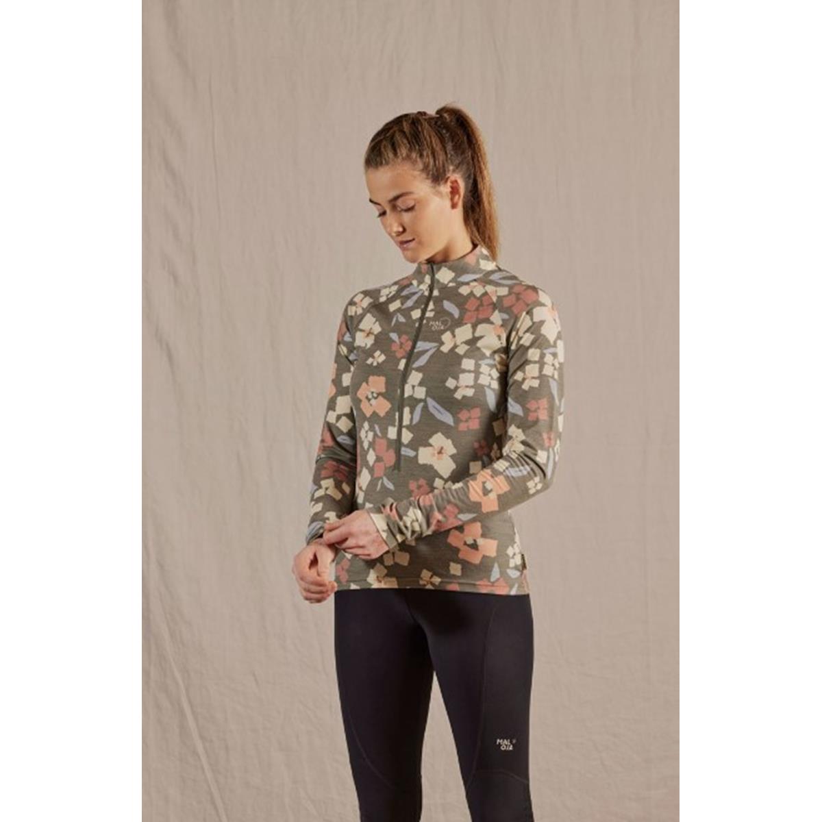 Maloja TraunseeM. Midlayer Damen Frosty Green Maxifleur