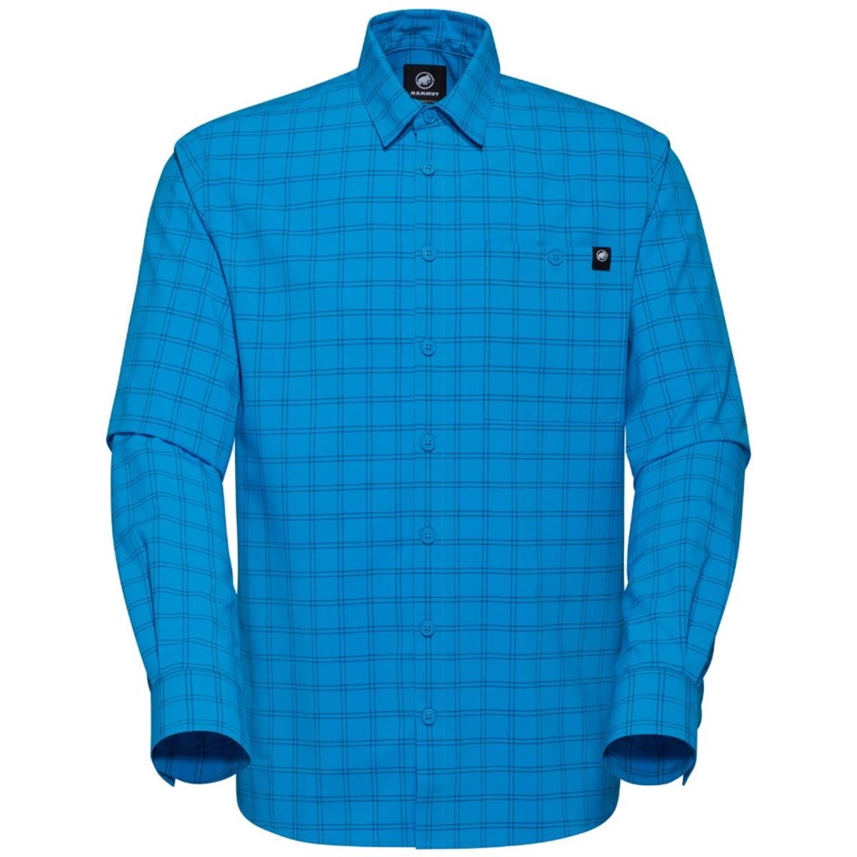 MAMMUT - Lenni Longsleeve Shirt Men - Glacier Blue - marine - Herren