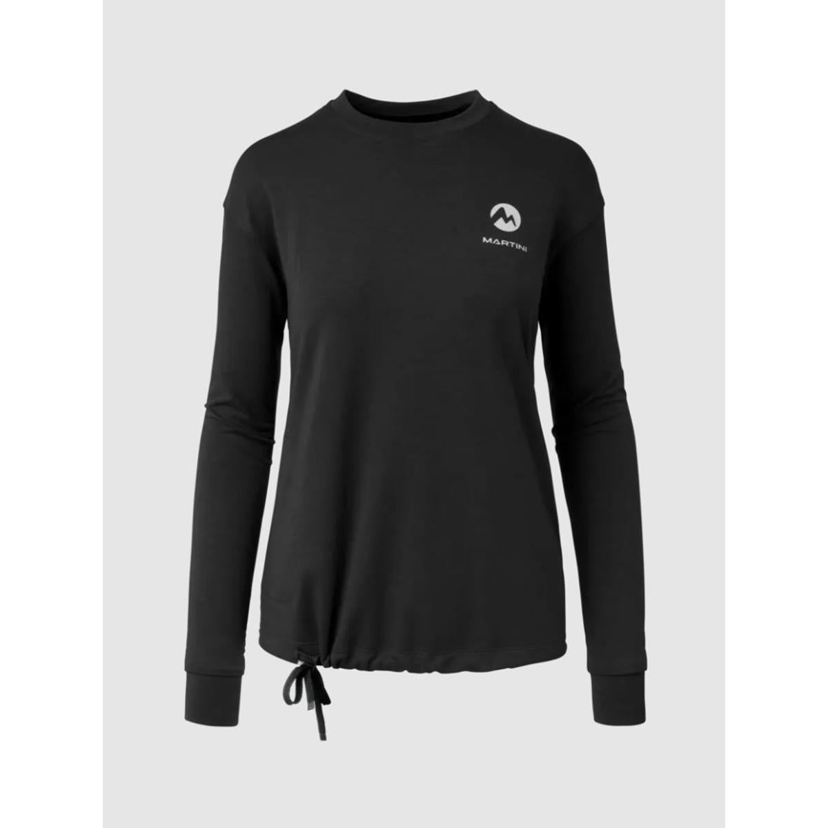Martini Alpmate Roots ML Crew Neck black white Damen Longsleeve