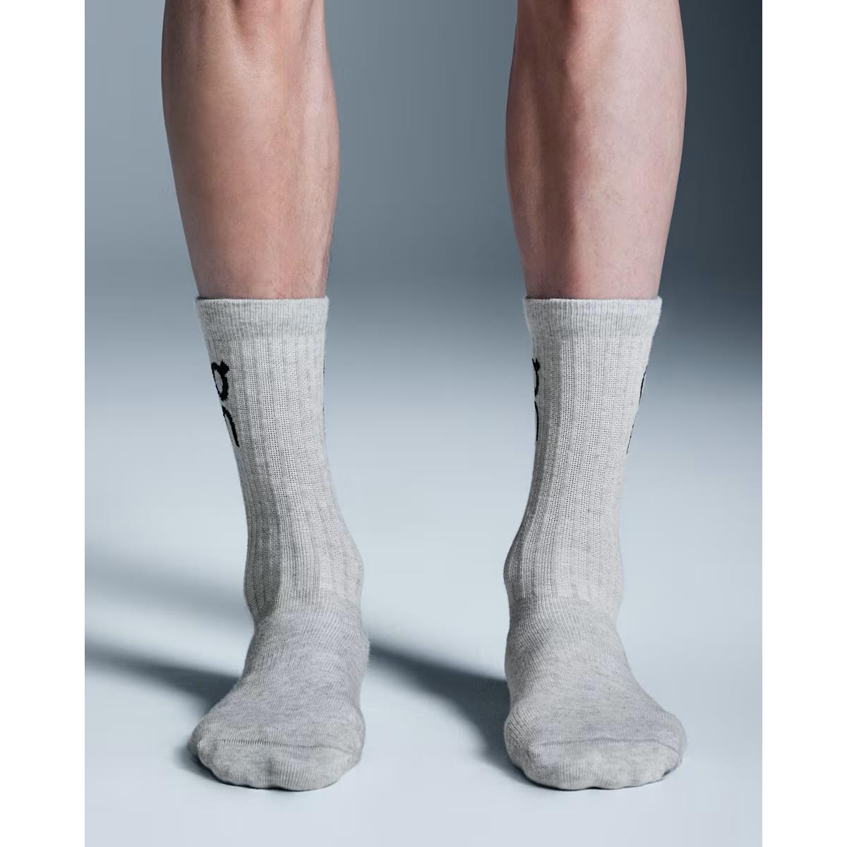 ON Socken Logo Sock High 3P Heather Gray