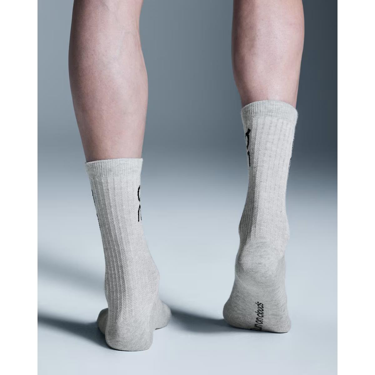 ON Socken Logo Sock High 3P Heather Gray