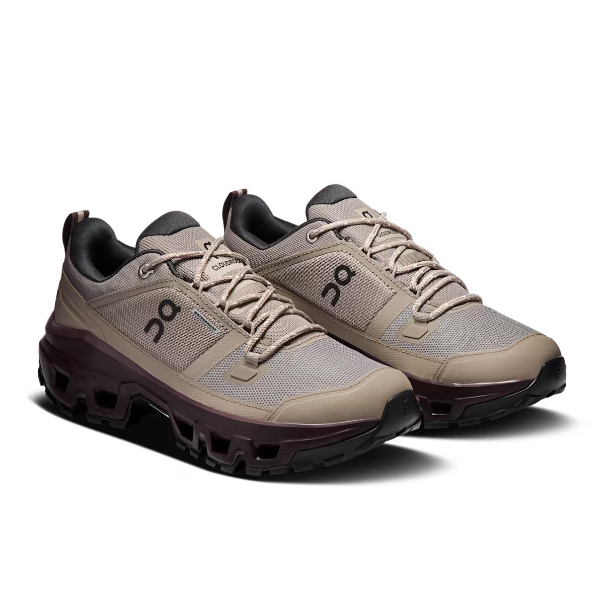 ON Damen Berglaufschuhe Cloudrock Low Waterproof Cinder / Ox