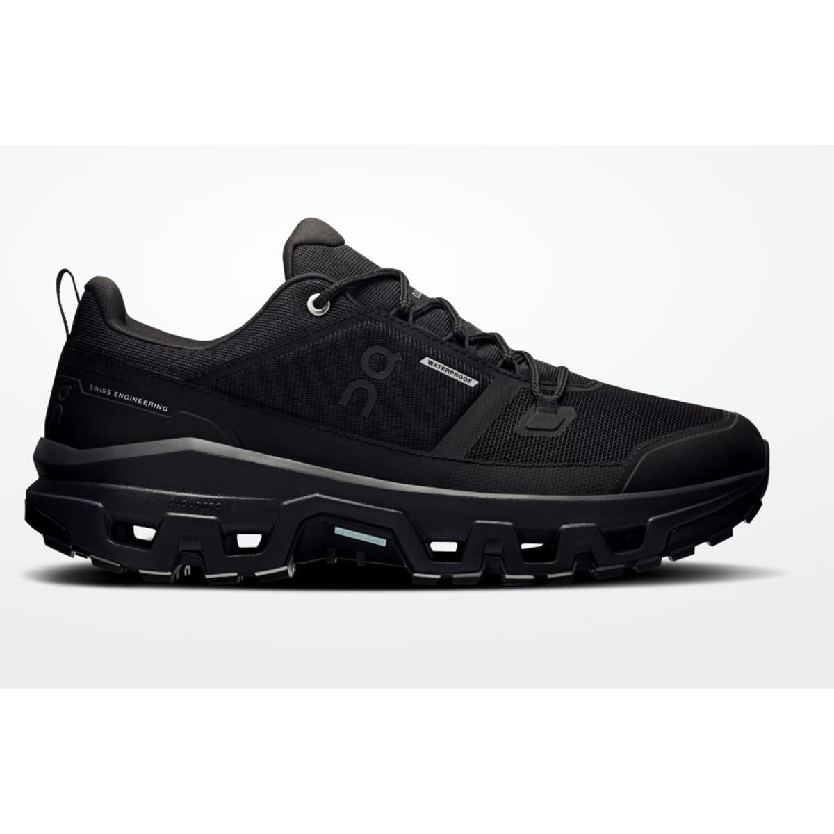 ON Cloudrock Low Waterproof Black/Black Herren