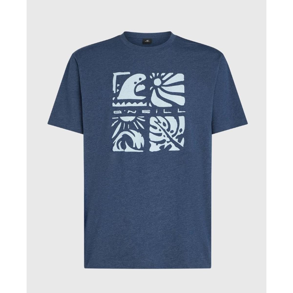 O`Neill Melange Frontprint T-Shirt Herren english evening