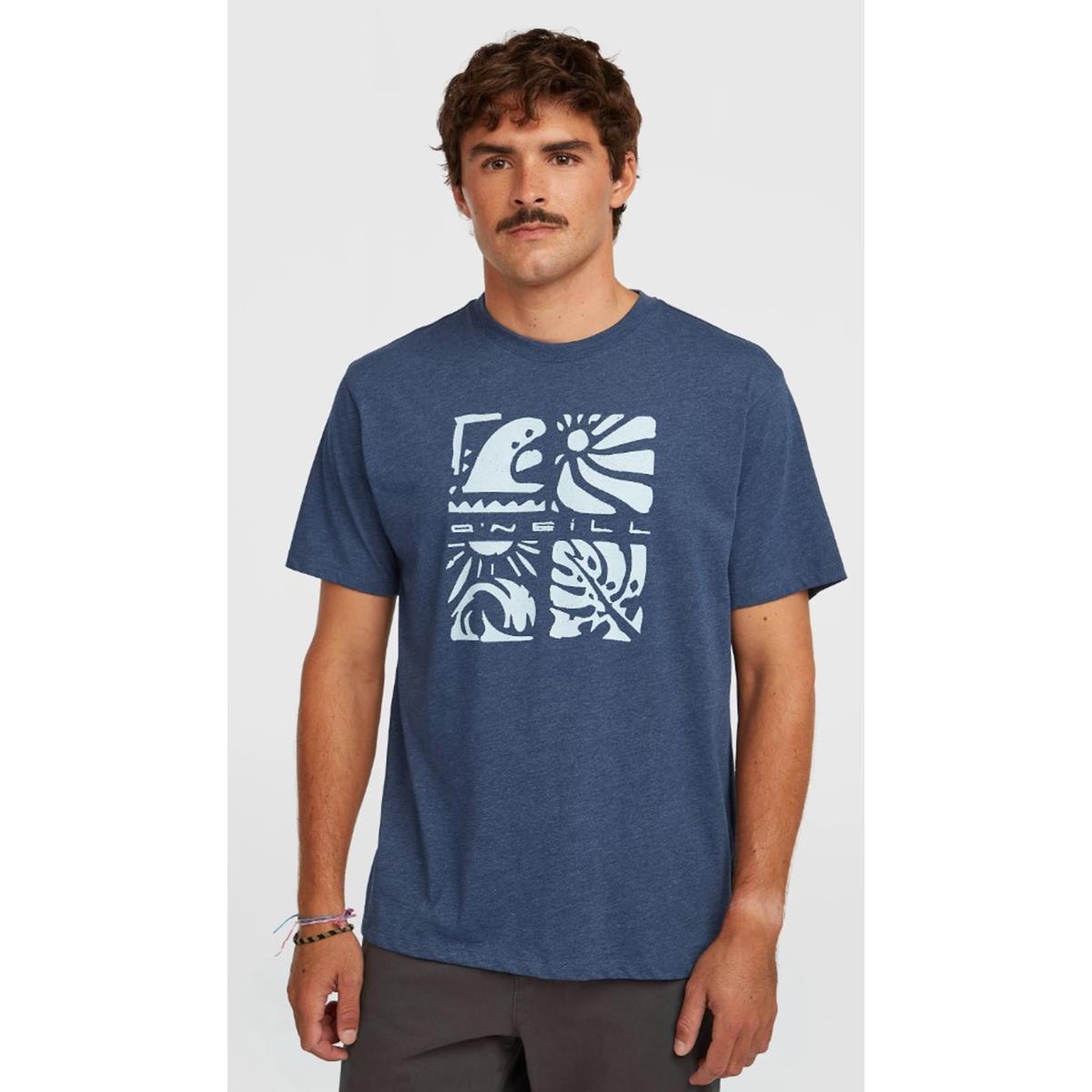 O`Neill Melange Frontprint T-Shirt Herren english evening