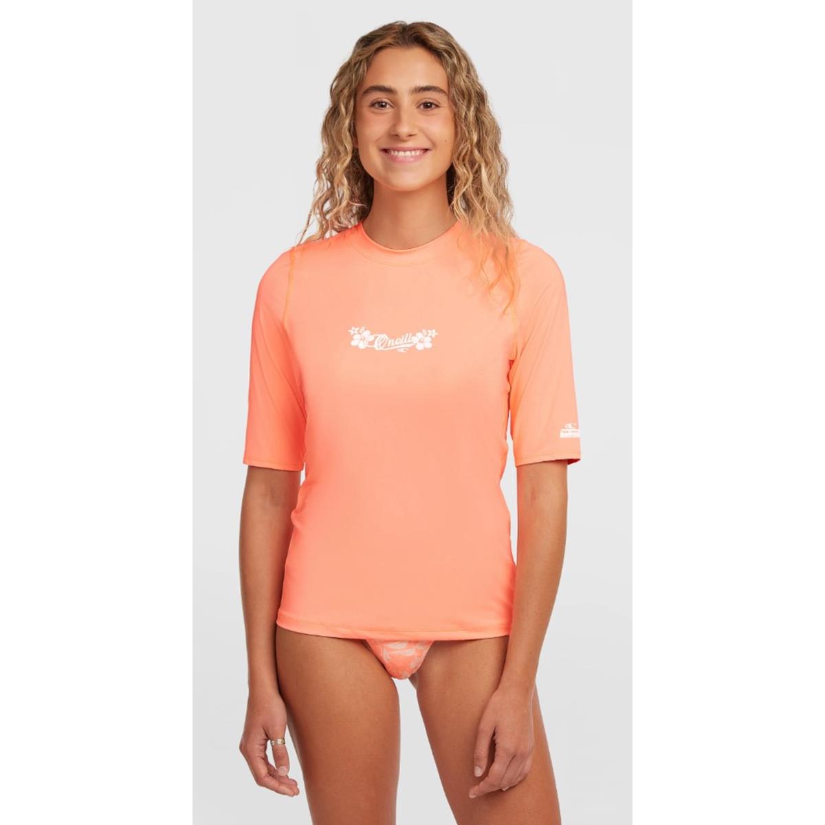 O`Neill Skins S/SLV Swimshirt Damen funky peach