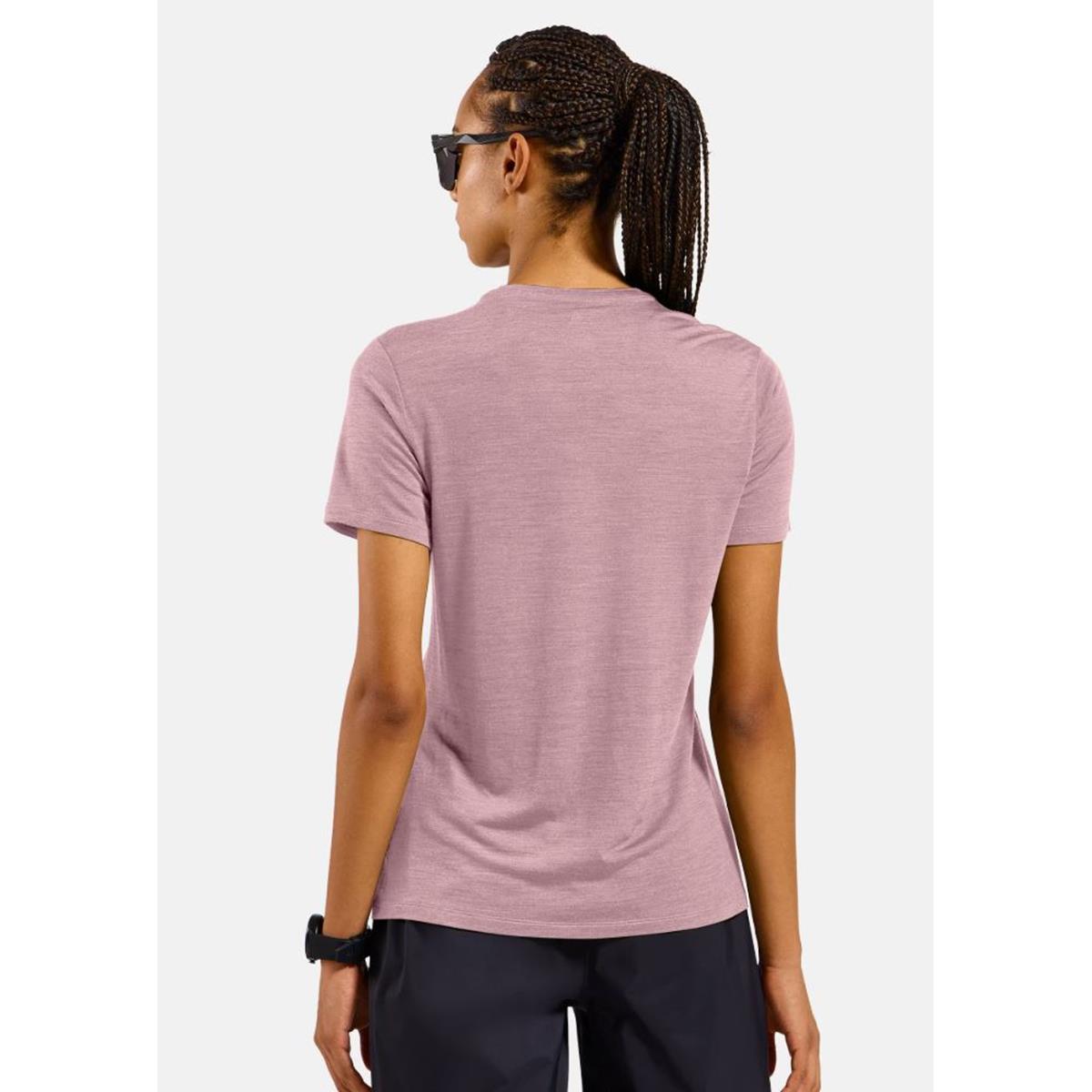 Odlo W Merino Tencel Plain Tee hyper pink melange Damen T-Shirt