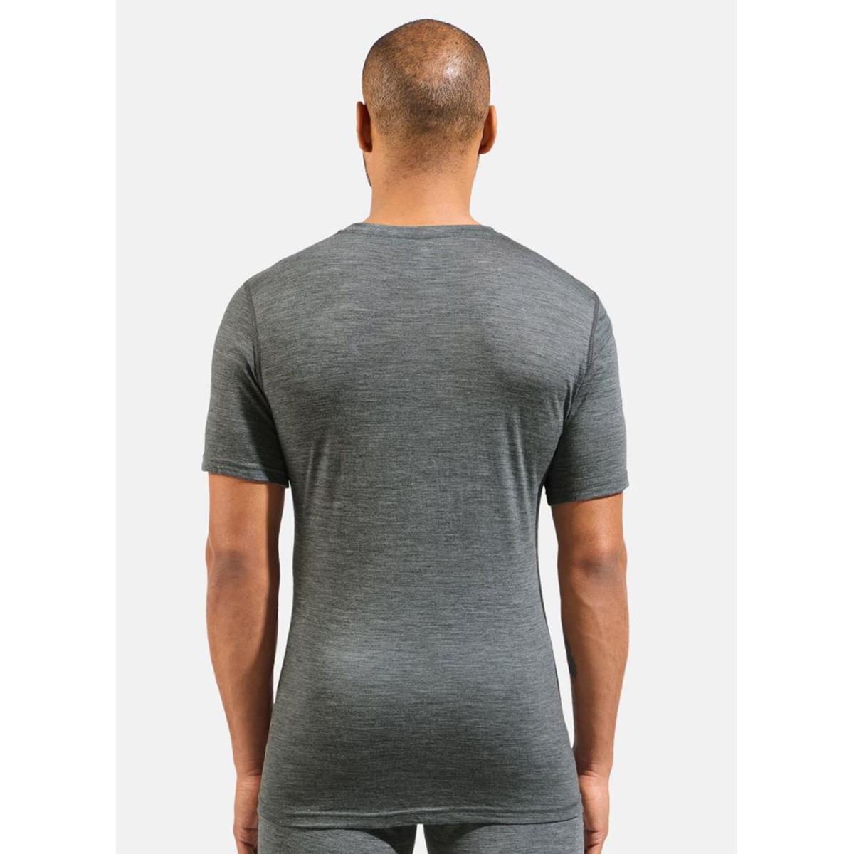 Odlo M Merino 160 BL Top s/s odlo steel grey melange Herren Unterhemd