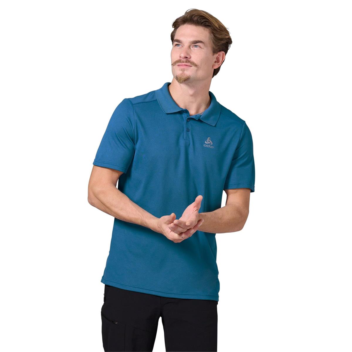 Odlo M F-Dry Polo S/S saxony blue