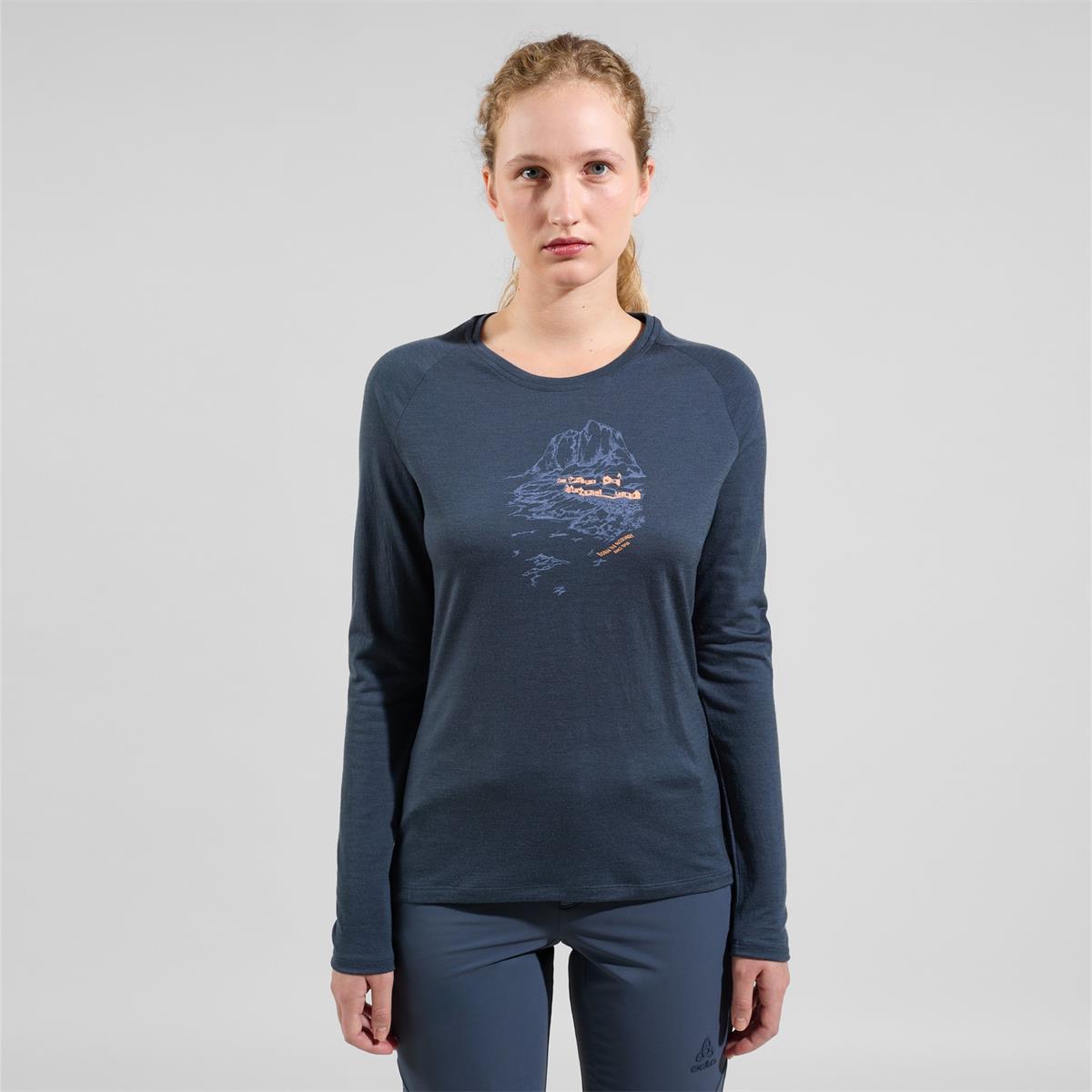 ODLO Ascent 365 Merino 200 Langarmshirt india ink