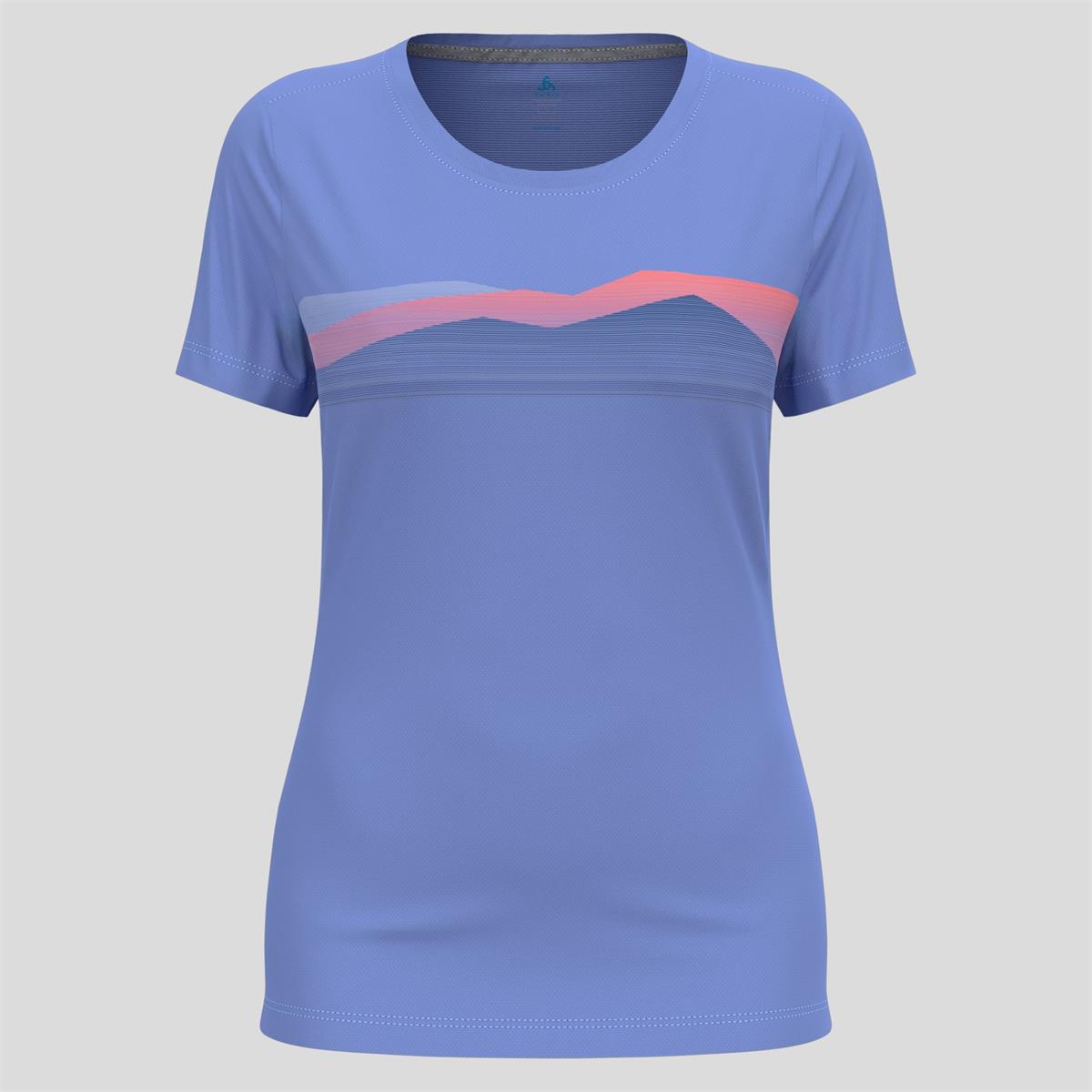Odlo F-Dry T-Shirt mit Bergkamm-Print Damen persian jewel