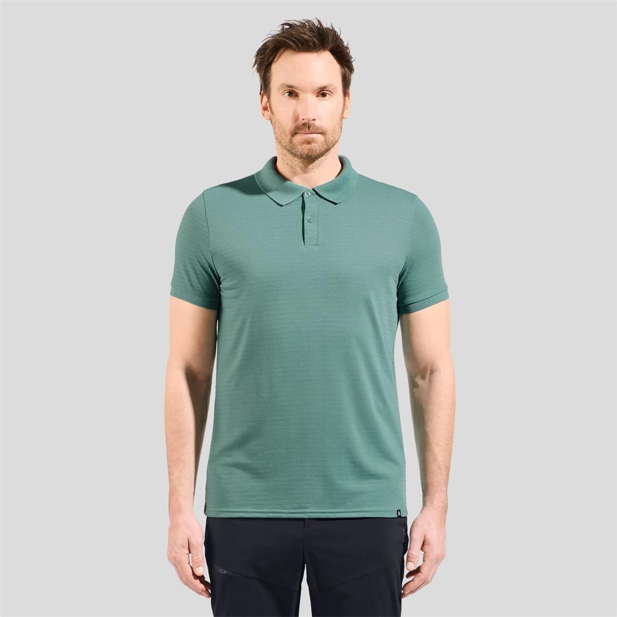 Odlo Ascent Poloshirt mit Naturfasern Herren arctic