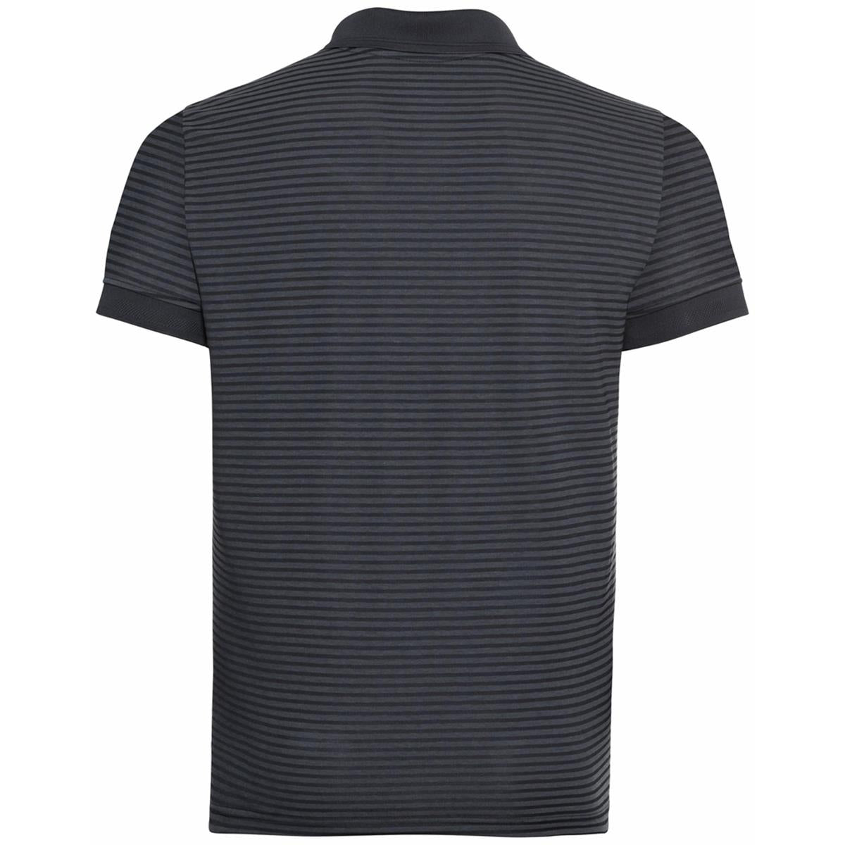 Odlo T-Shirt Nikko Dry Polo black / odlo steel grey / stripes