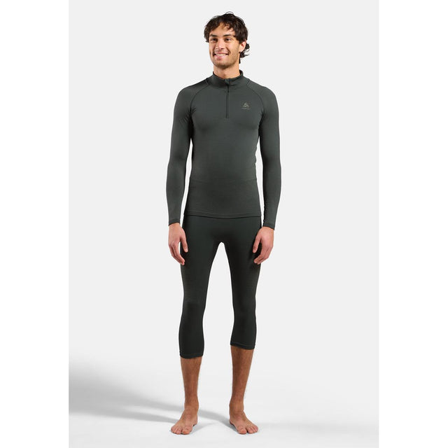Odlo Herren Performance Warm Base Layer Tights 3/4 Urban Chic
