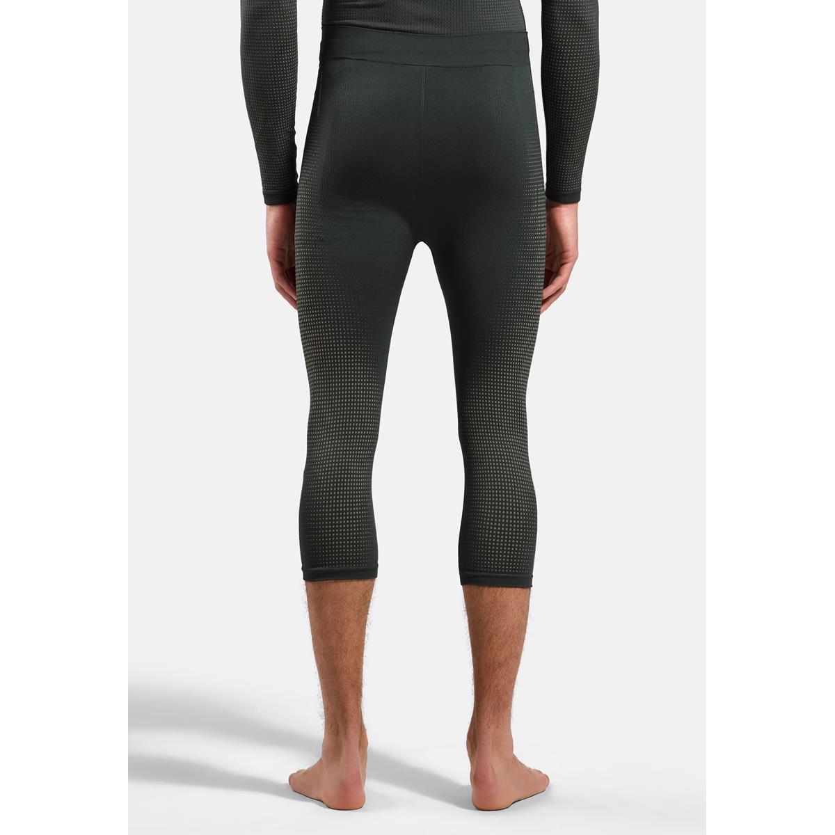 Odlo Herren Performance Warm Base Layer Tights 3/4 Urban Chic