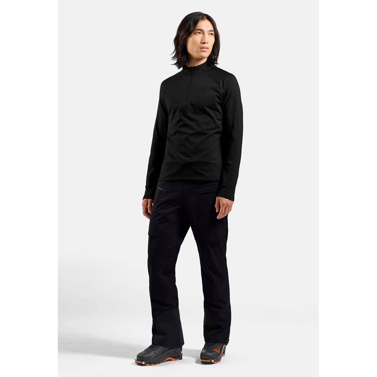 Odlo Herren Essentials Light Mid Layer mit Halbreißverschluss Schwarz