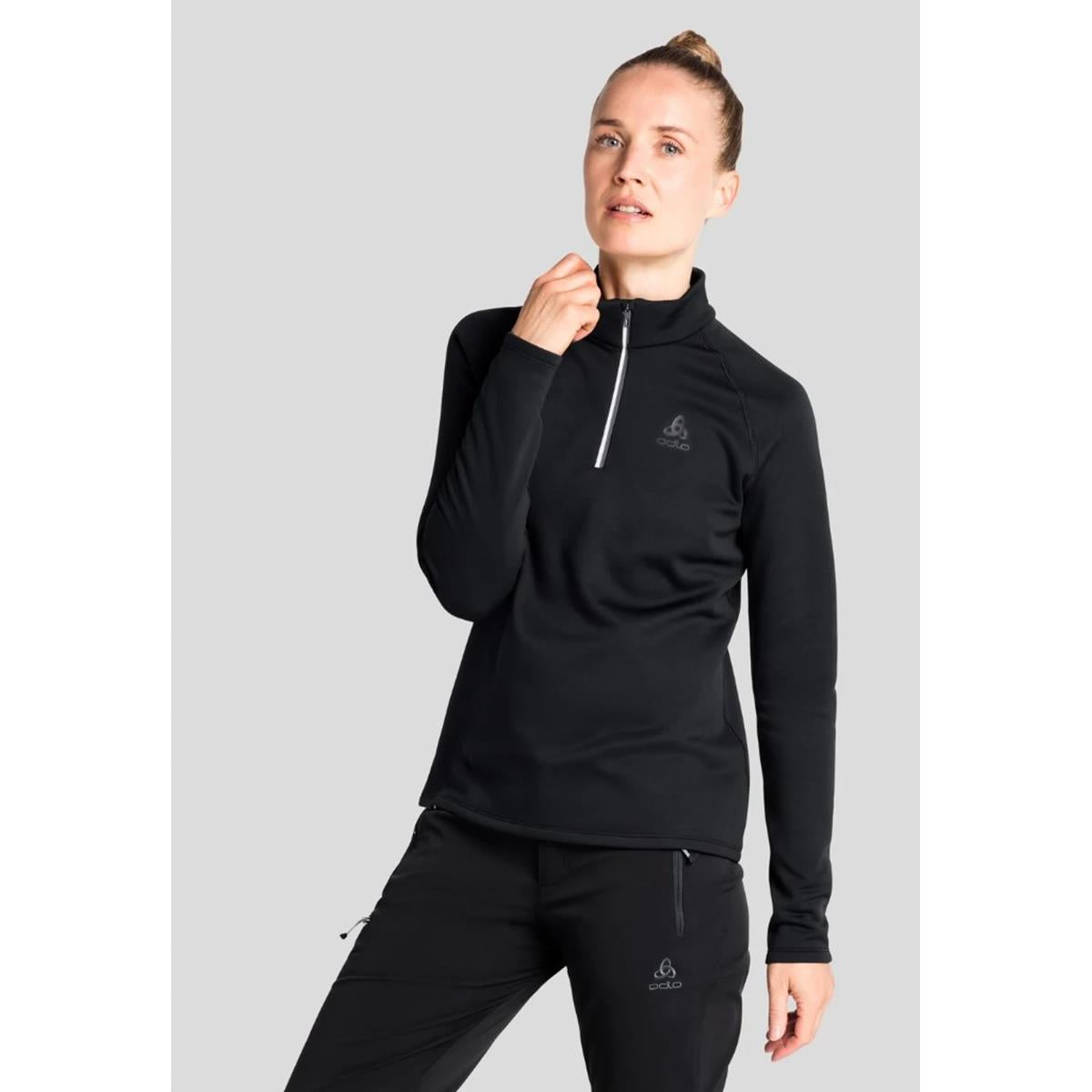 Odlo - Besso Mid Layer mit Halbrei?verschluss - Black - Damen