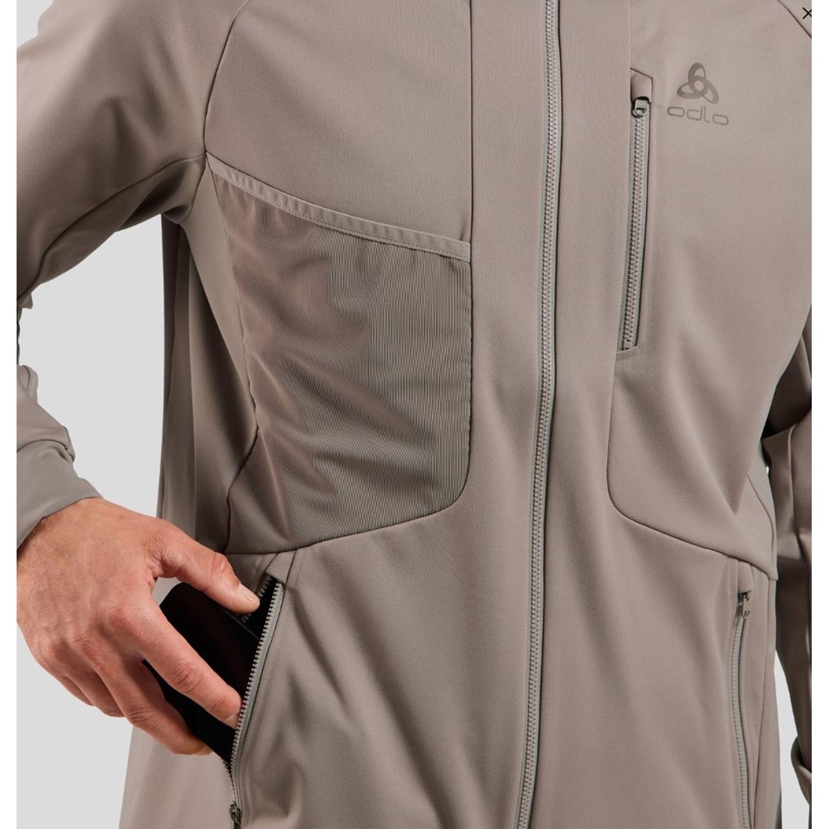 Odlo - Winddichte Zeroweight X-Warm Langlaufjacke- Cinder - Herren