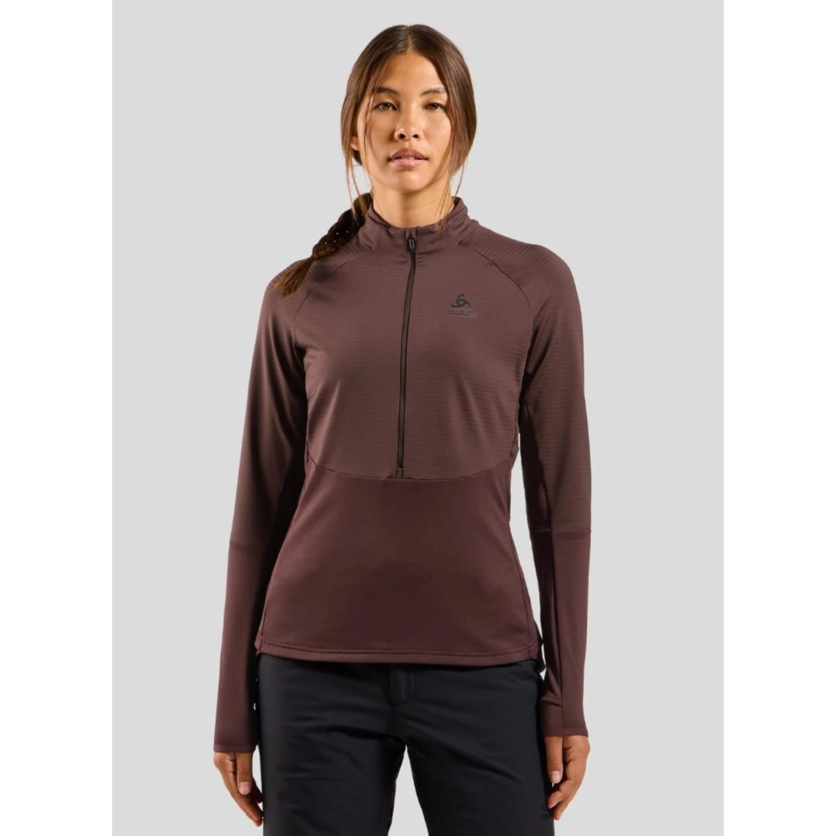 Odlo - Descent Ceramiwarm Mid Layer mit Halbreissverschluss - Fudge - Damen