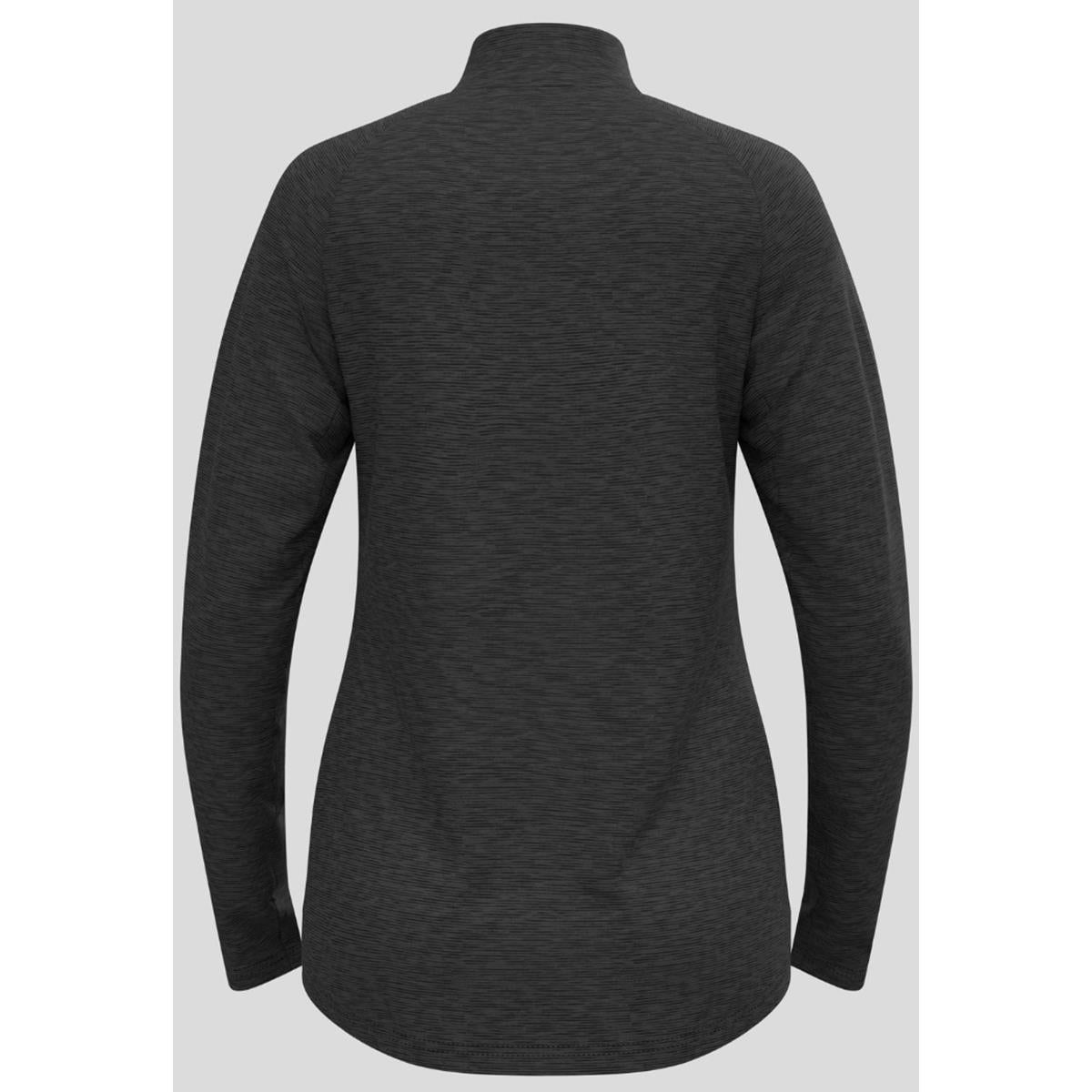 Odlo - Essentials Ceramiwarm Mid Layer mit Halbreissverschluss - Black Melange - Damen