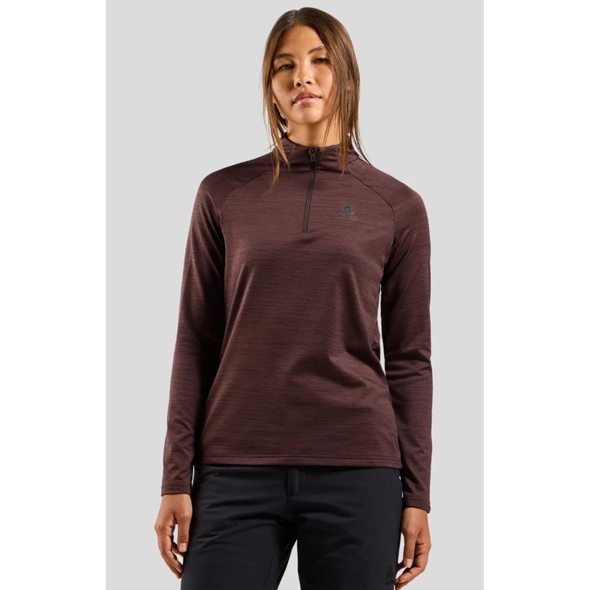 Odlo Essentials Ceramiwarm Mid Layer Fudge Melange Damen Rolly