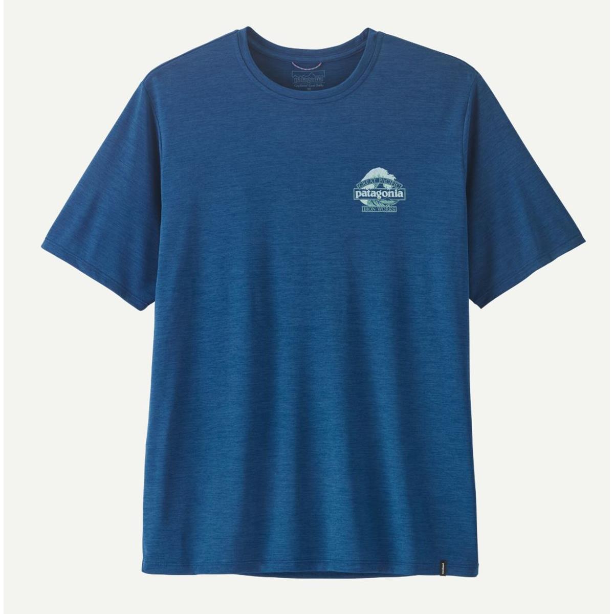 Patagonia M Cap Cool Daily Shirt - Great Waves light clement blue x-dye Herren T-Shirt