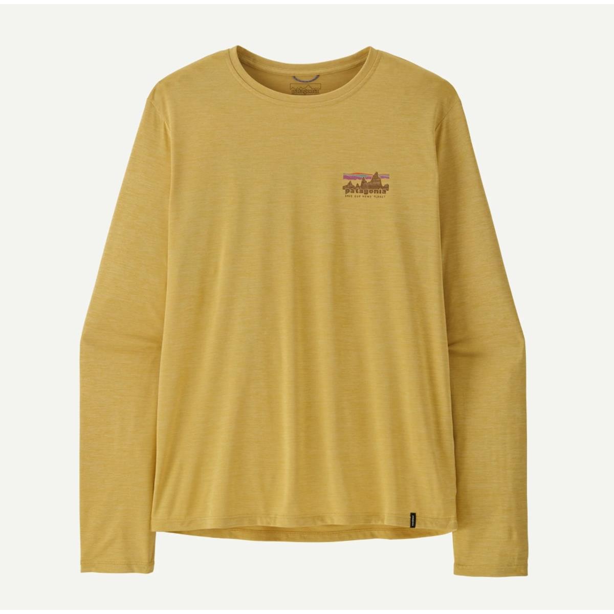 Patagonia M L/S Cap Cool Daily Shirt `73 Skyline light limestone yellow x-dye Herren Longsleeve