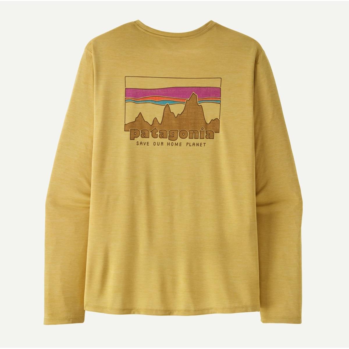 Patagonia M L/S Cap Cool Daily Shirt `73 Skyline light limestone yellow x-dye Herren Longsleeve