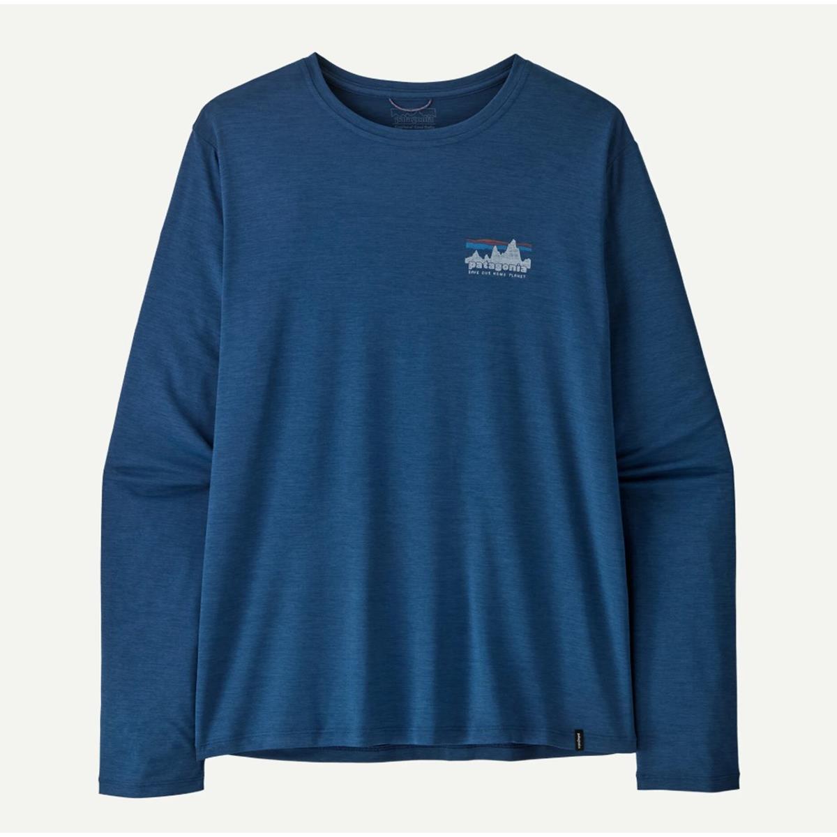 Patagonia M L/S Cap Cool Daily Shirt `73 Skyline light clement blue x-dye Herren Longsleeve