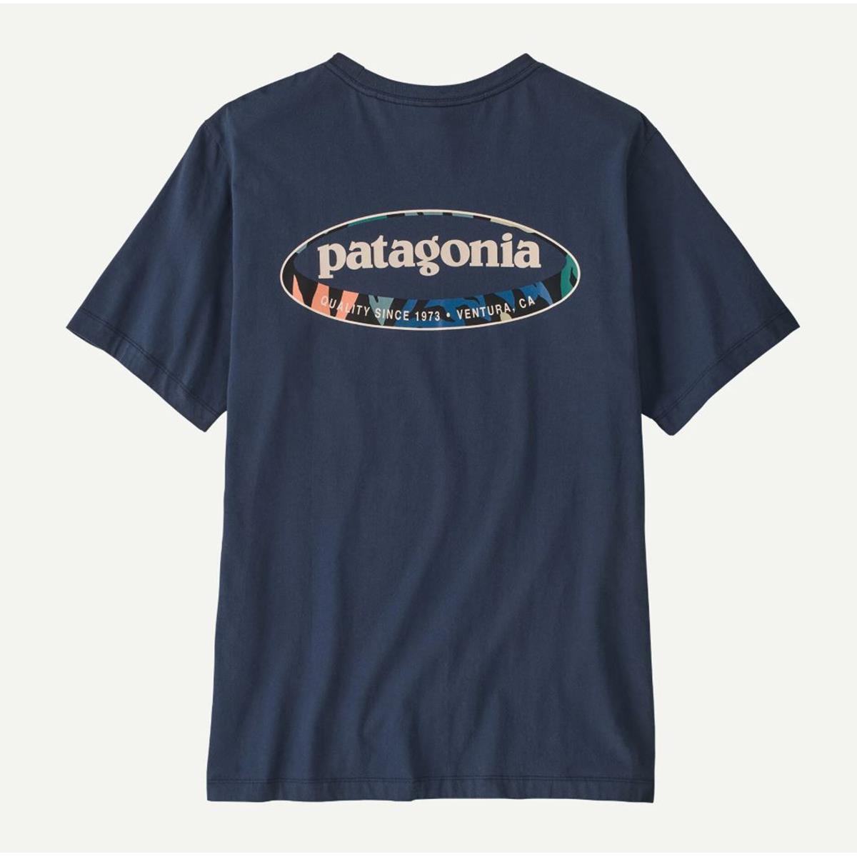 Patagonia M `95 Oval Logo T-Shirt new navy kaleido Herren