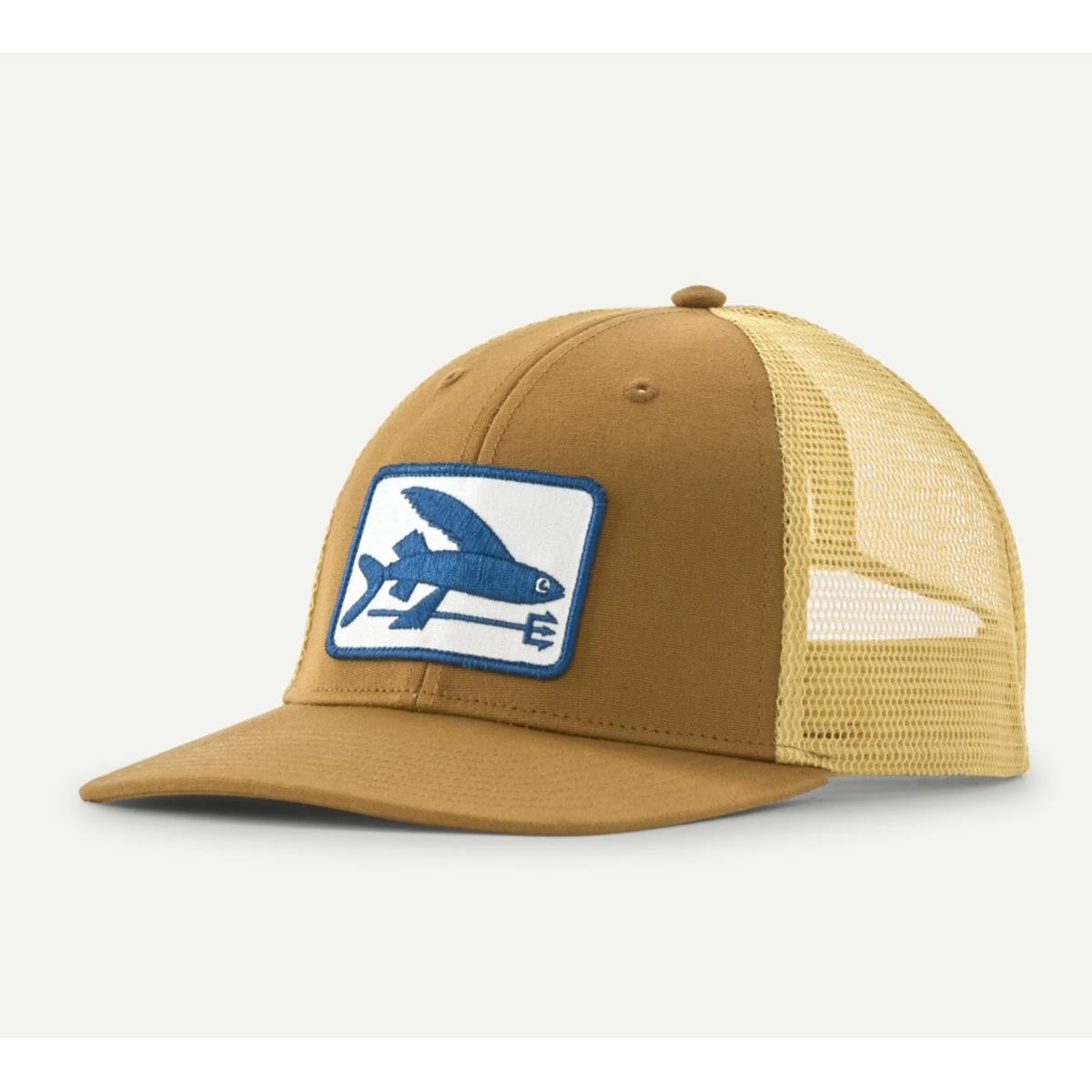 Patagonia Flying Fish LoPro Trucker Hat flying fish fork bobcat brown Cap