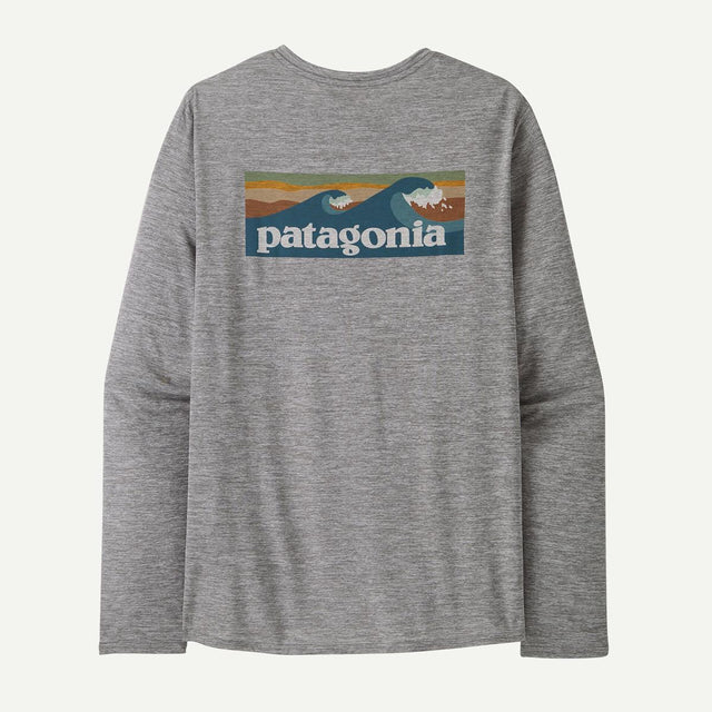 Patagonia Men's Long-Sleeved Capilene Cool Daily Graphic Shirt - Waters Feather Grey