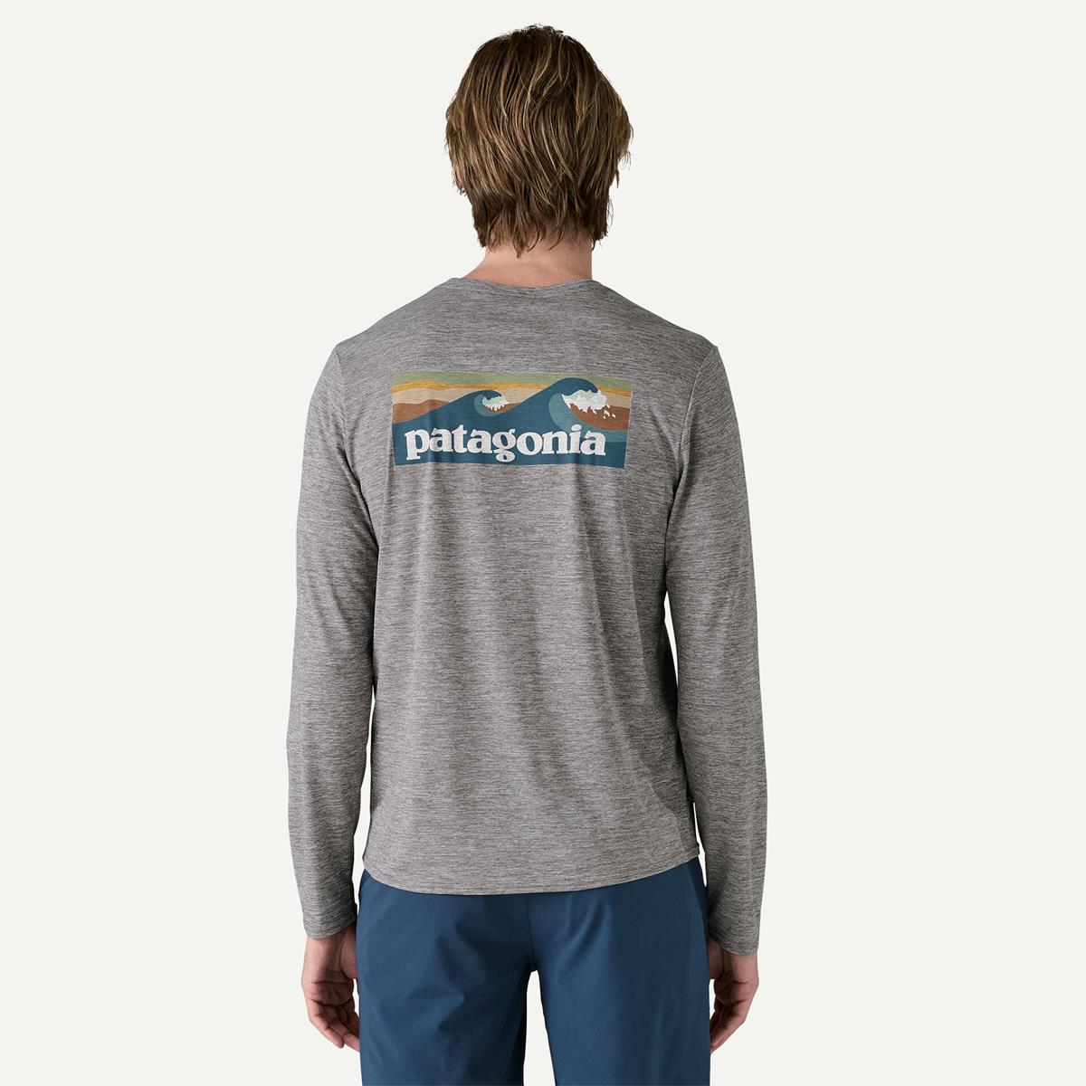 Patagonia Men's Long-Sleeved Capilene Cool Daily Graphic Shirt - Waters Feather Grey