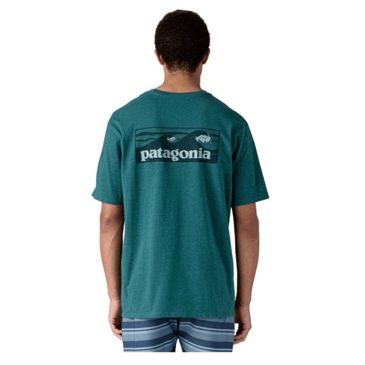 Patagonia Men's Boardshort Logo Pocket Responsibili-Tee Wetland Blue