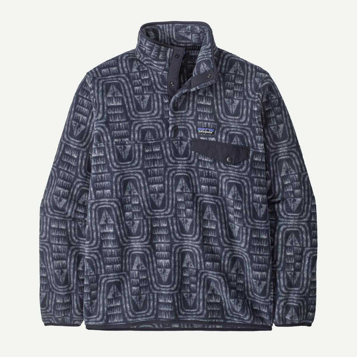 Patagonia Herren Lightweight Synchilla Snap-T Fleece Pullover Flow: Sunken Blue