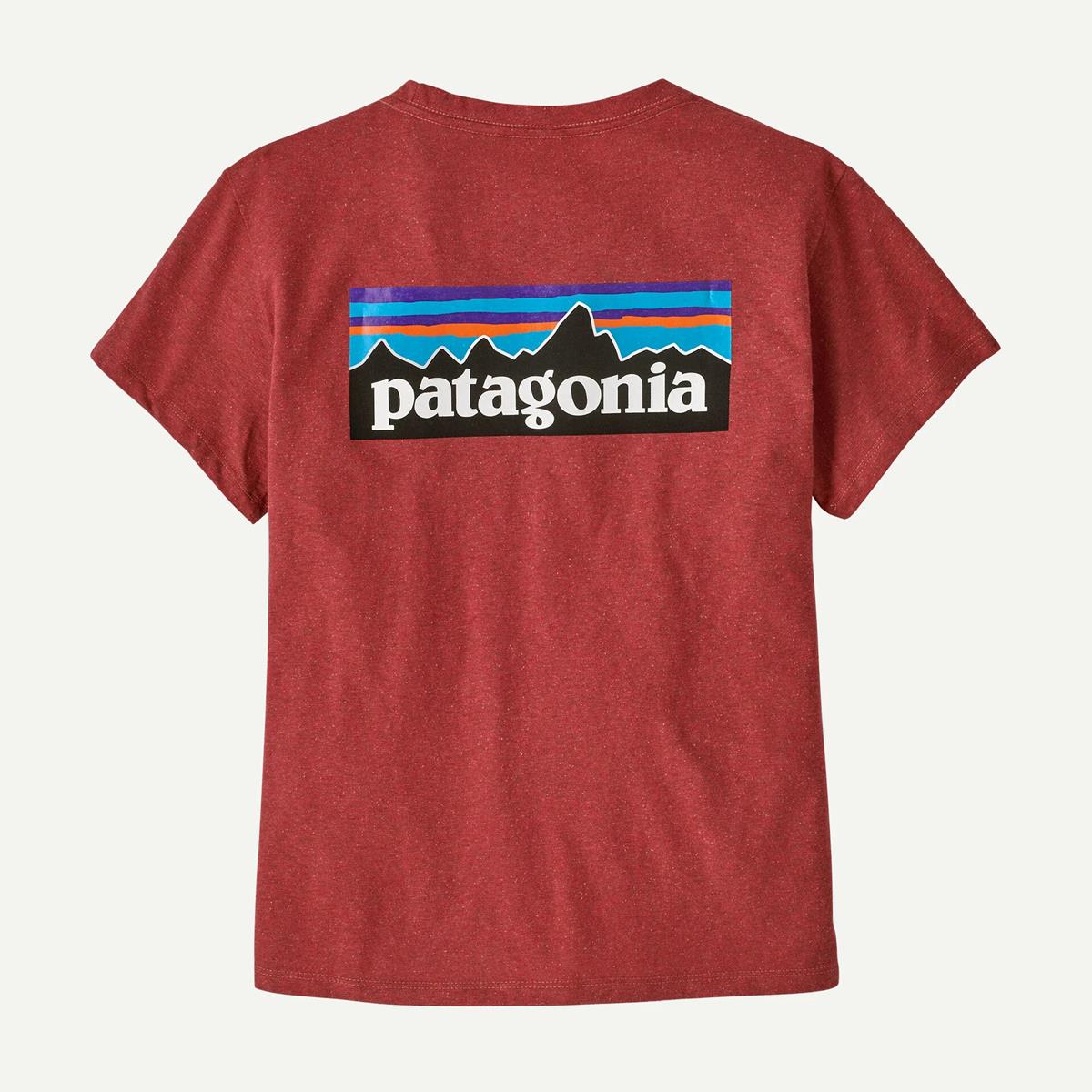 Patagonia Damen P-6 Logo Responsibili Tee Potters Red