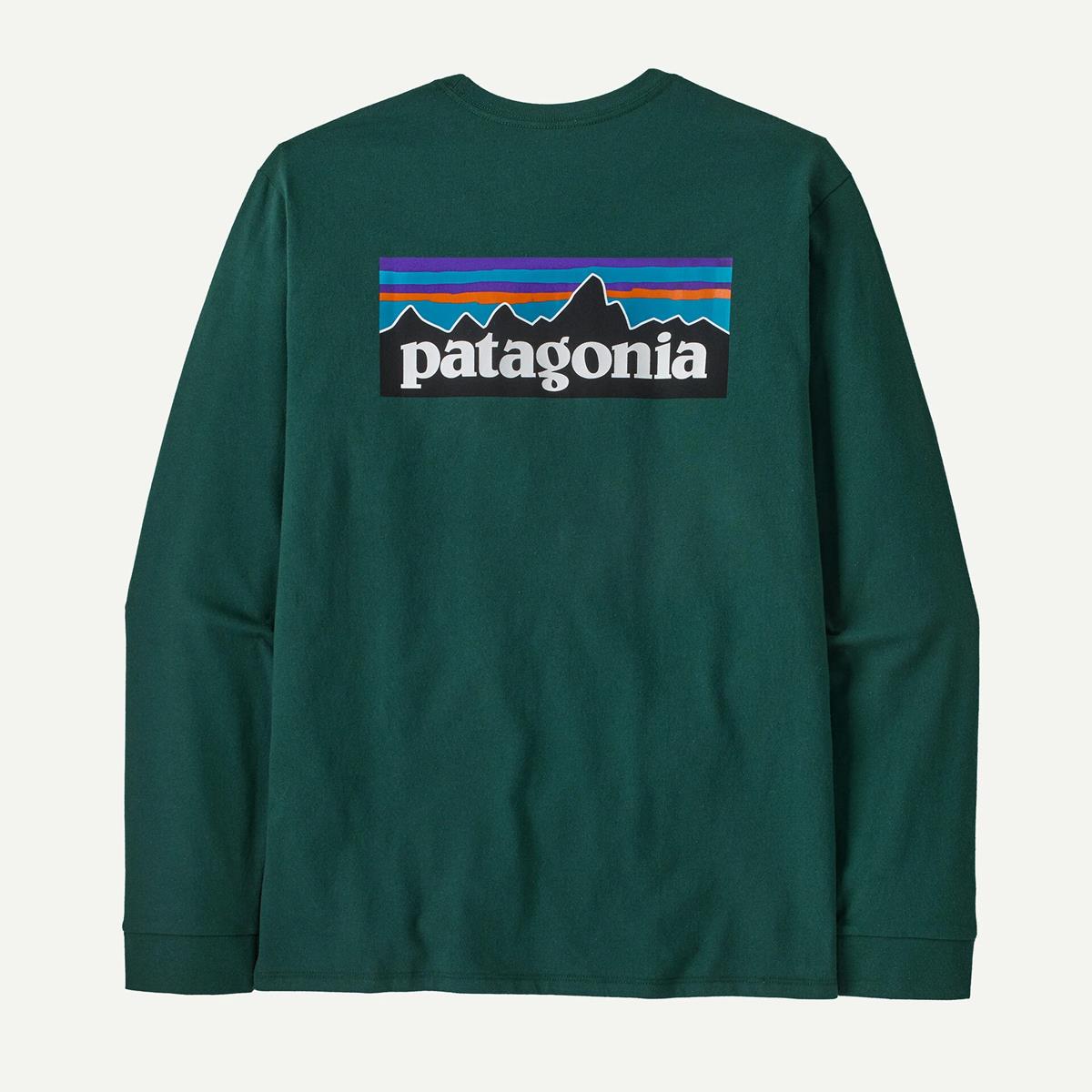 Patagonia Herren Long-Sleeved P-6 Logo Responsibili-Tee Cascade Green