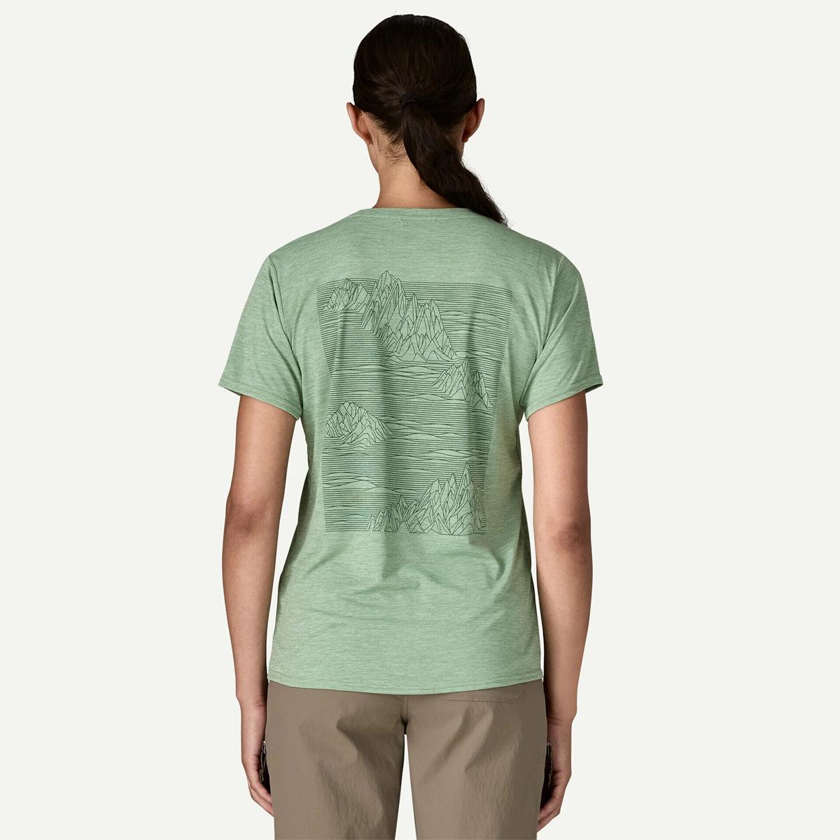 Patagonia Damen Capilene Cool Daily Graphic Shirt Strataspire: Ellwood Green X-Dye