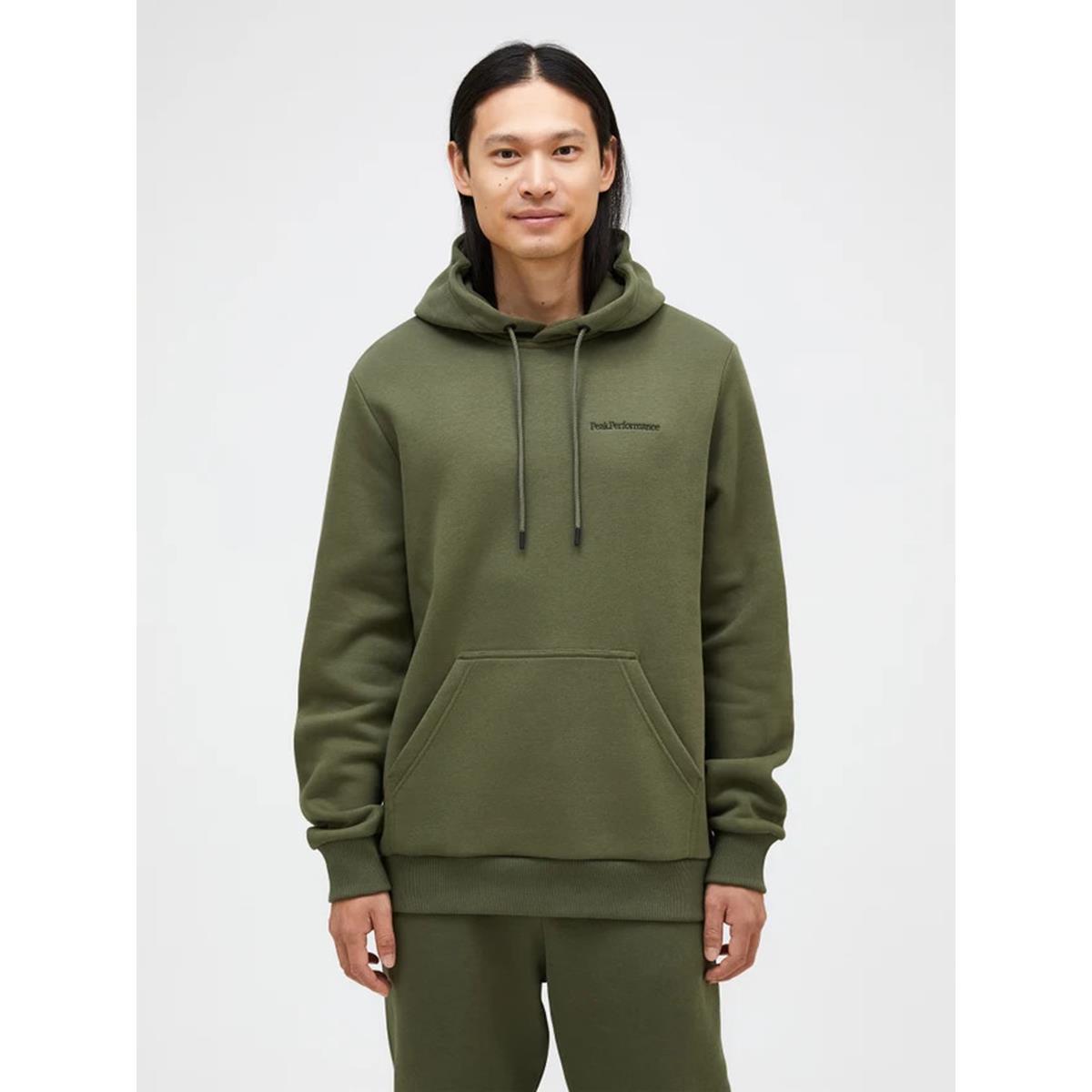 Peak Performance Herren Original Small Logo Hood Pine Needle