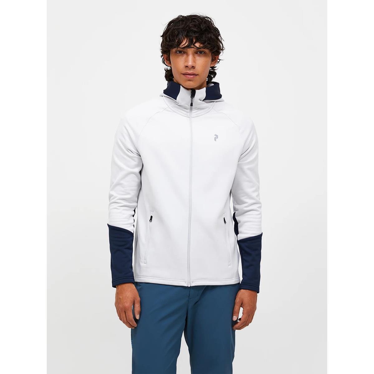 Peak Performance Herren Rider Essentials Midlayer Zip Hood Antarctica Blue Shadow